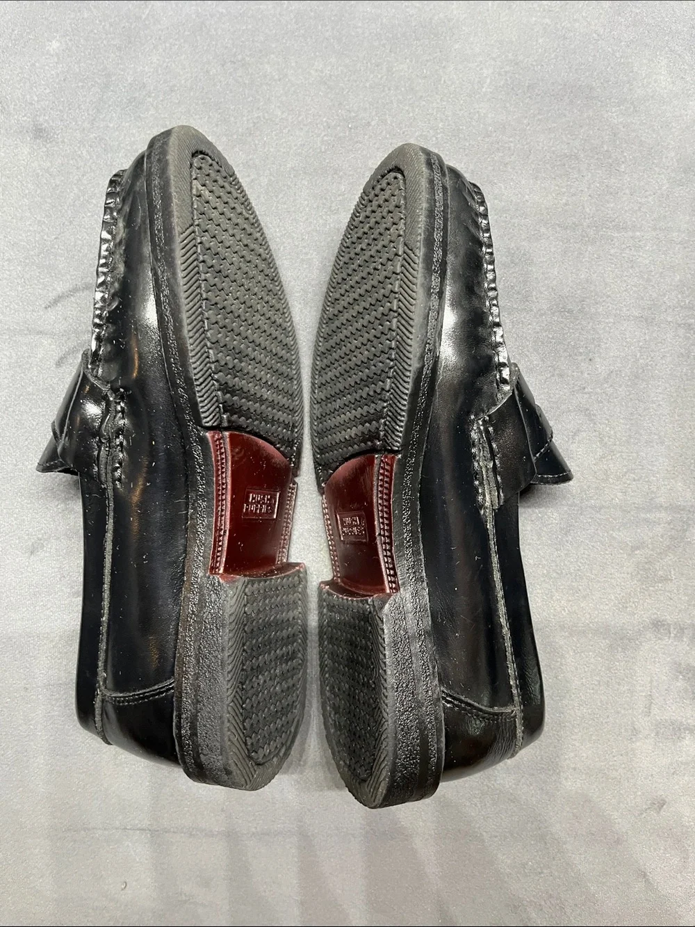 Hush Puppies Black Leather Kids Penny Loafers